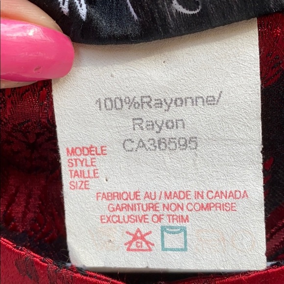 Mandy Evans red blouse floral - Picture 4 of 5